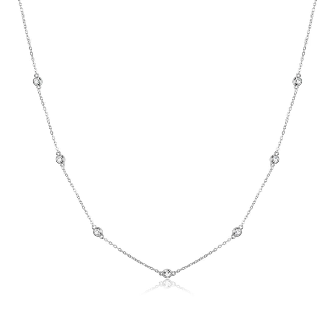 Colier din argint Crystal Dots, Argint 925, Pentru Femei
