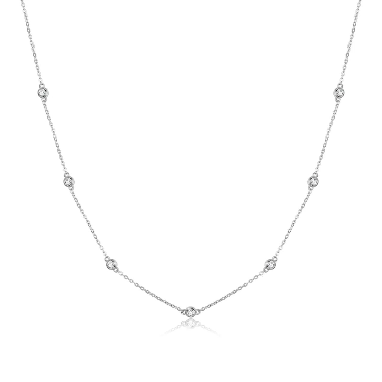 Colier din argint Crystal Dots, Argint 925, Pentru Femei