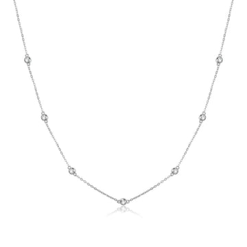 Colier din argint Crystal Dots, Argint 925, Pentru Femei