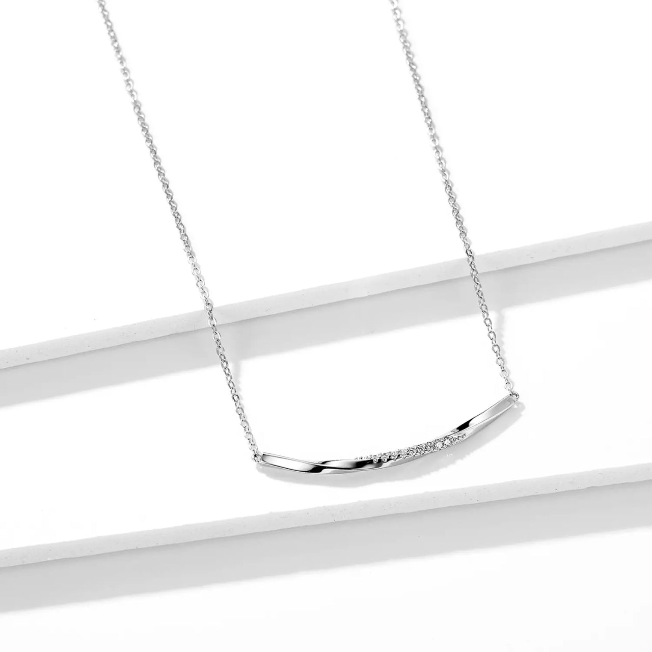 Colier din argint Crystal Twist, Argint 925, Pentru Femei