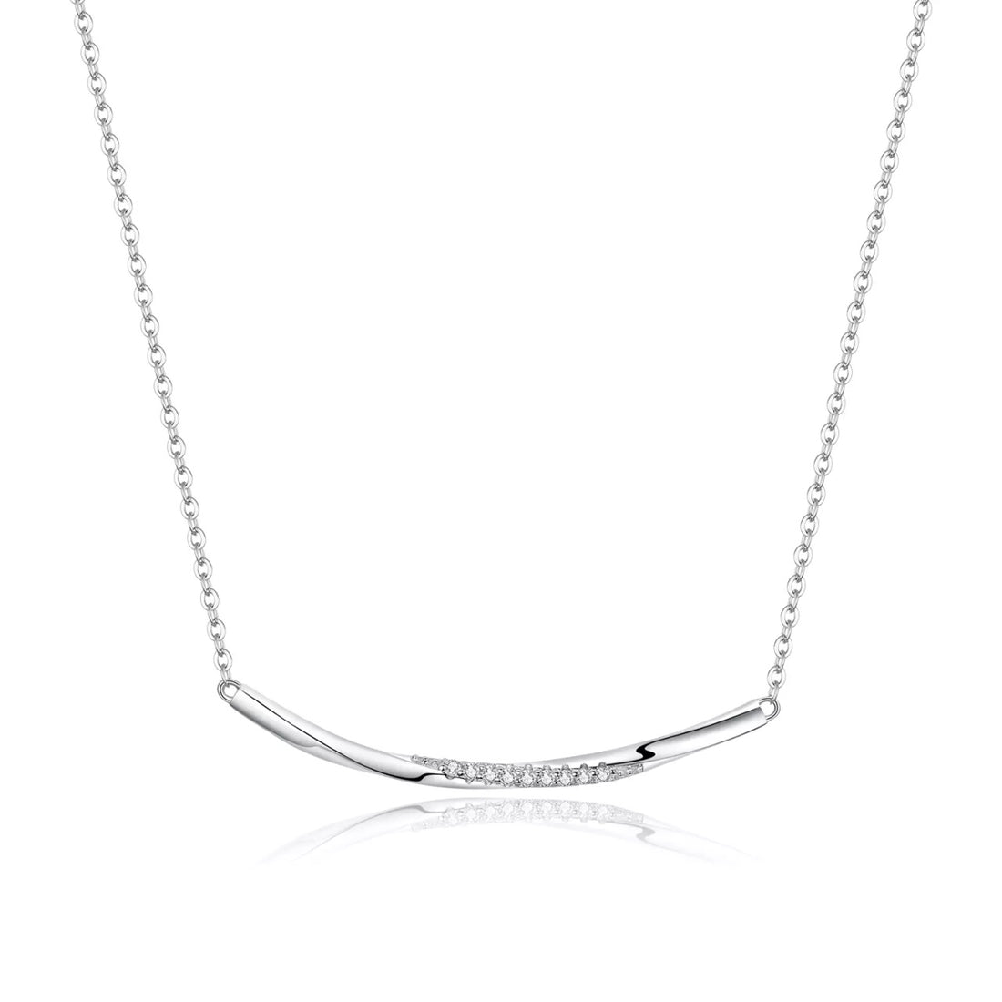 Colier din argint Crystal Twist, Argint 925, Pentru Femei