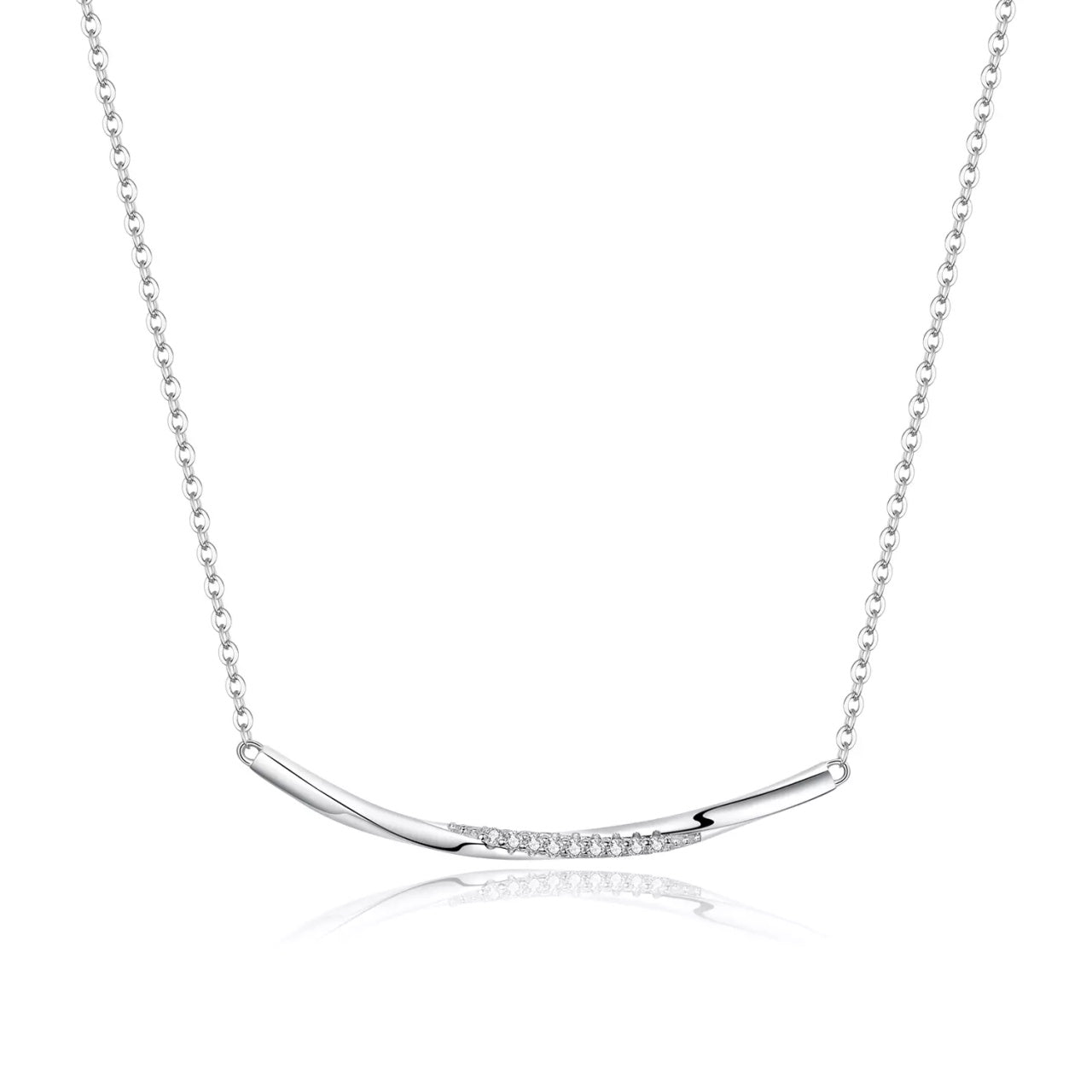 Colier din argint Crystal Twist, Argint 925, Pentru Femei