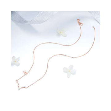 Colier din argint cu Constelatia Pesti rose gold, Argint 925, Pentru Femei