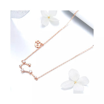 Colier din argint cu Constelatia Rac rose gold, Argint 925, Pentru Femei