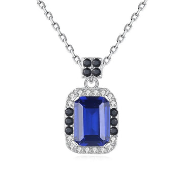 Colier din Argint 925 cu pandantiv Blue Sapphire 2g