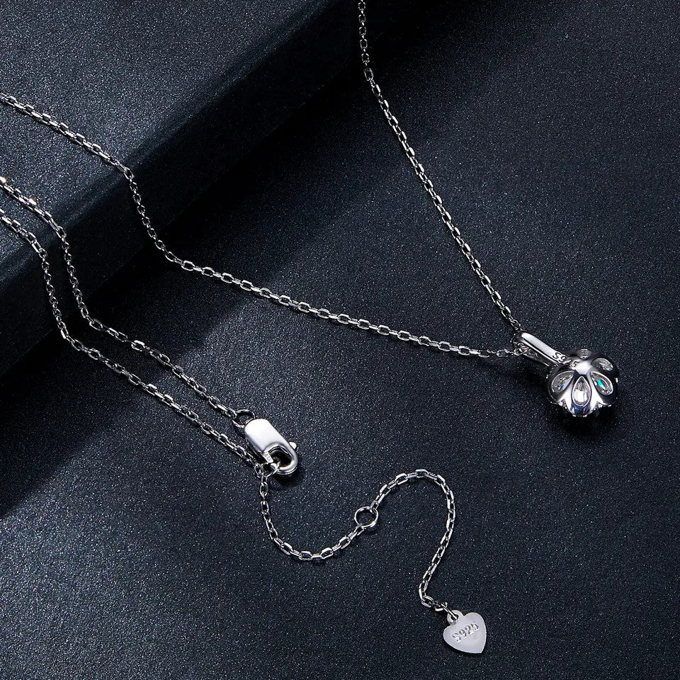 Colier din Argint 925 cu piatra Moissanite 2.2g