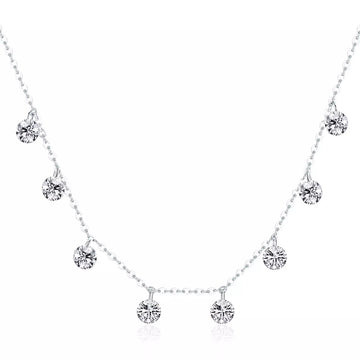 Colier din argint Dazzling Crystals, Argint 925, Pentru Femei