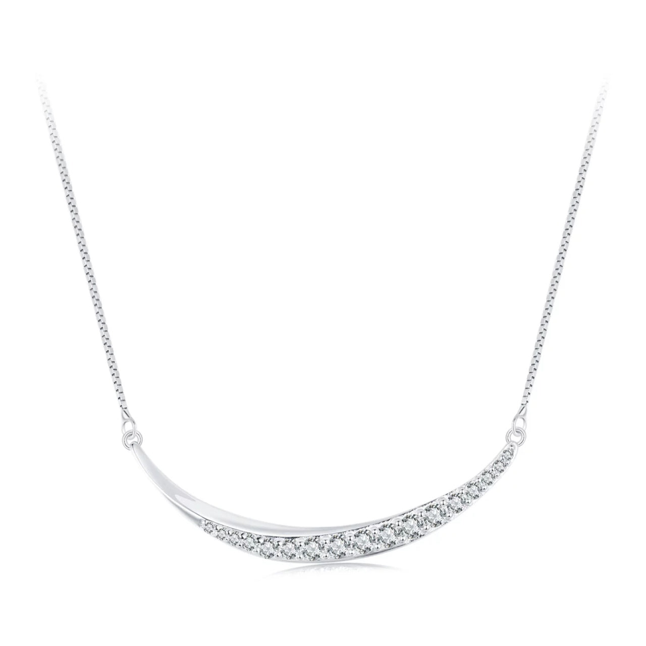 Colier din argint Delicate Crystals, Argint 925, Pentru Femei