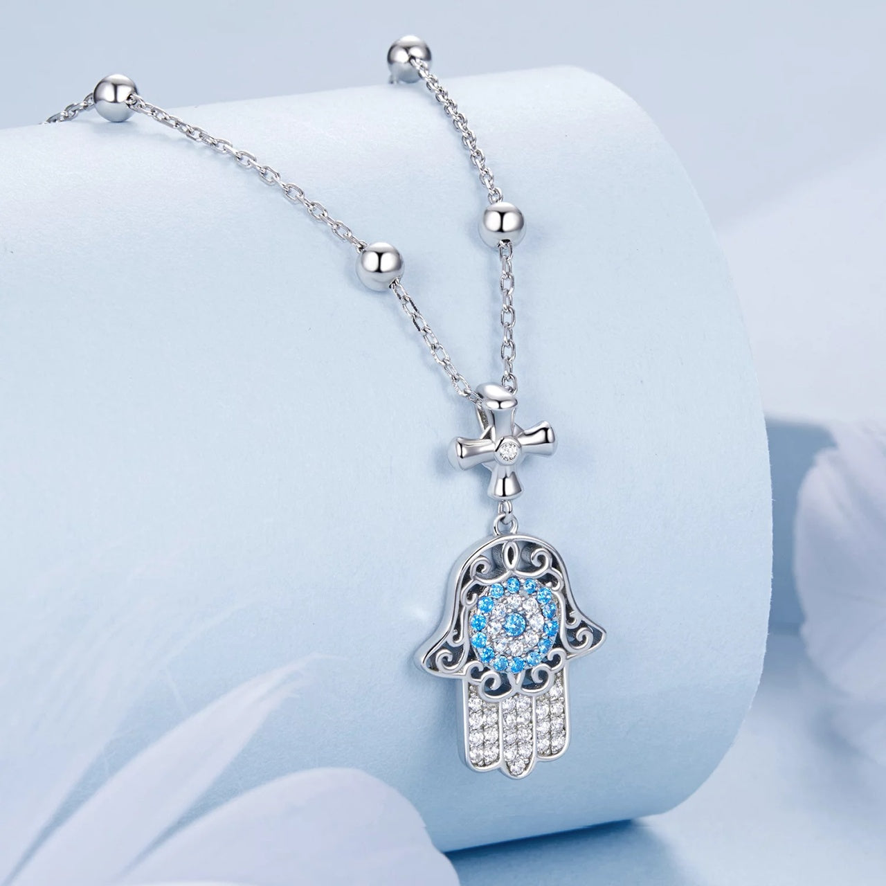 Colier din argint Dual Faith, Argint 925, Pentru Femei