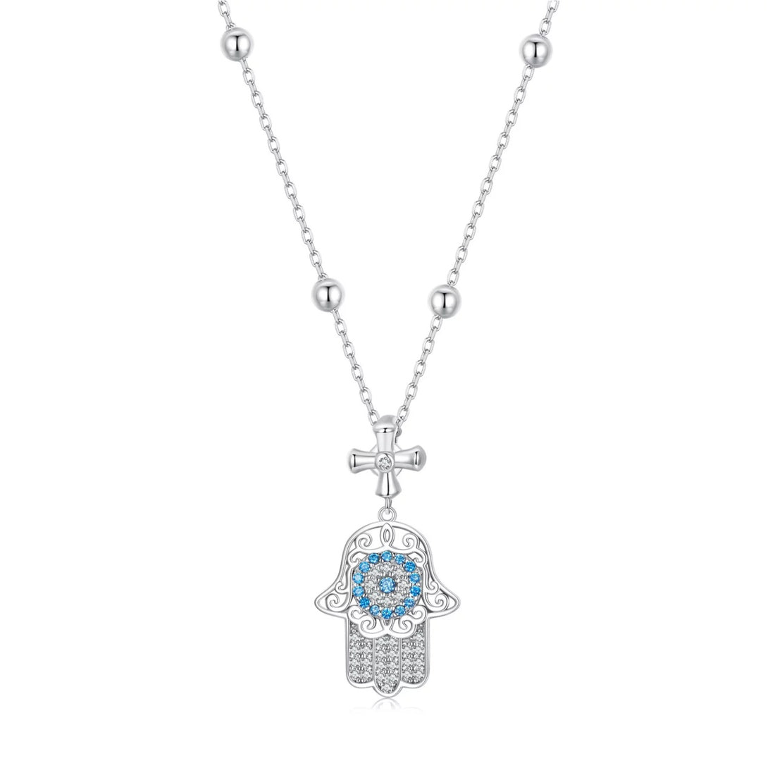 Colier din argint Dual Faith, Argint 925, Pentru Femei