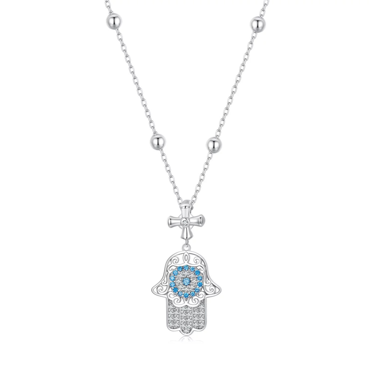 Colier din argint Dual Faith, Argint 925, Pentru Femei