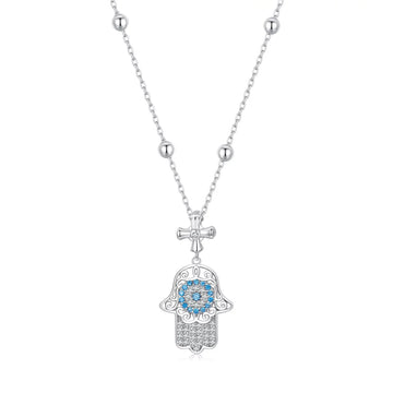 Colier din argint Dual Faith, Argint 925, Pentru Femei