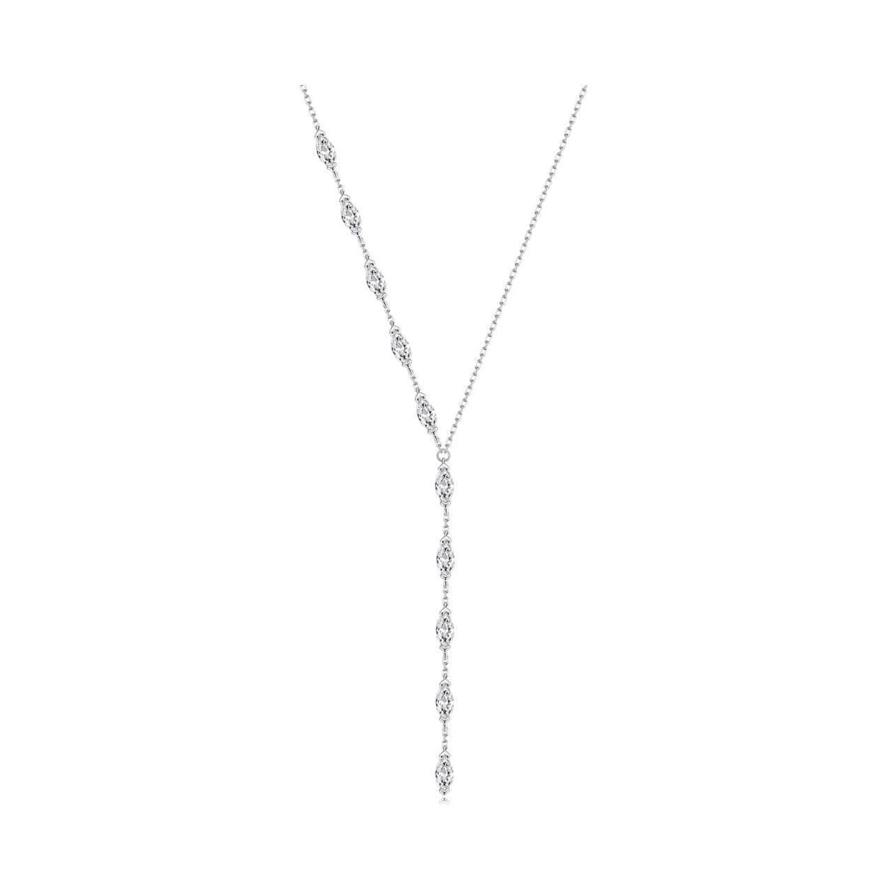 Colier din argint Elegant Crystals, Argint 925, Pentru Femei