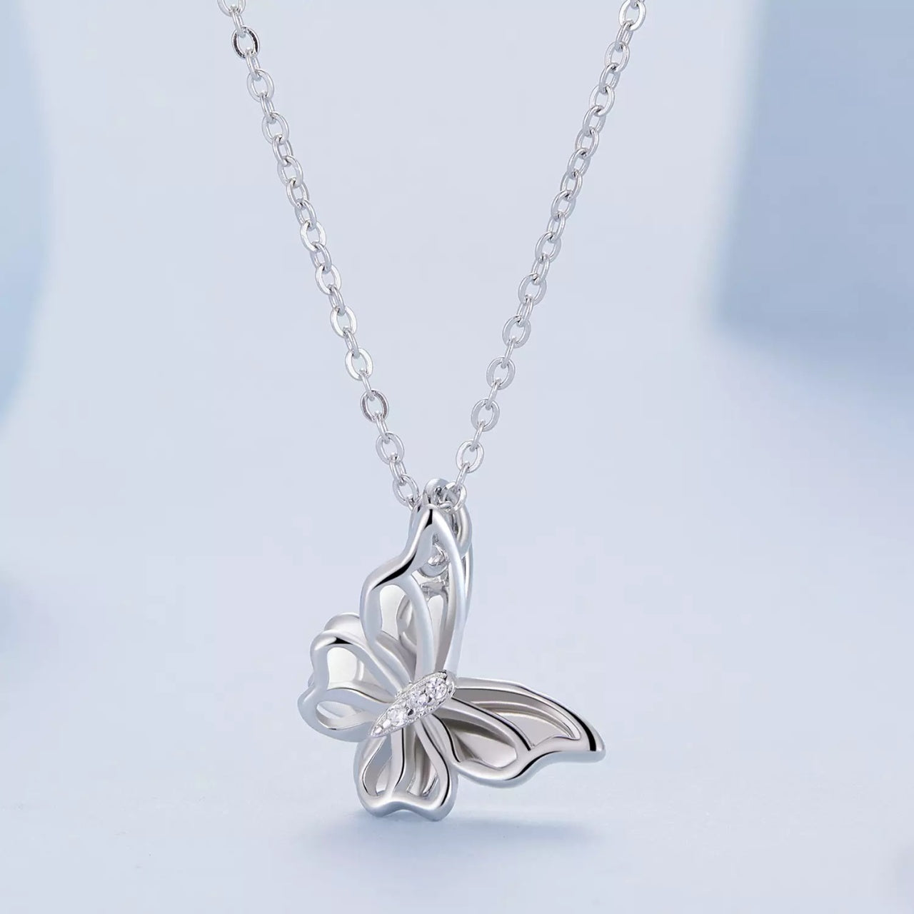 Colier din argint Fluttering Wings, Argint 925, Pentru Femei
