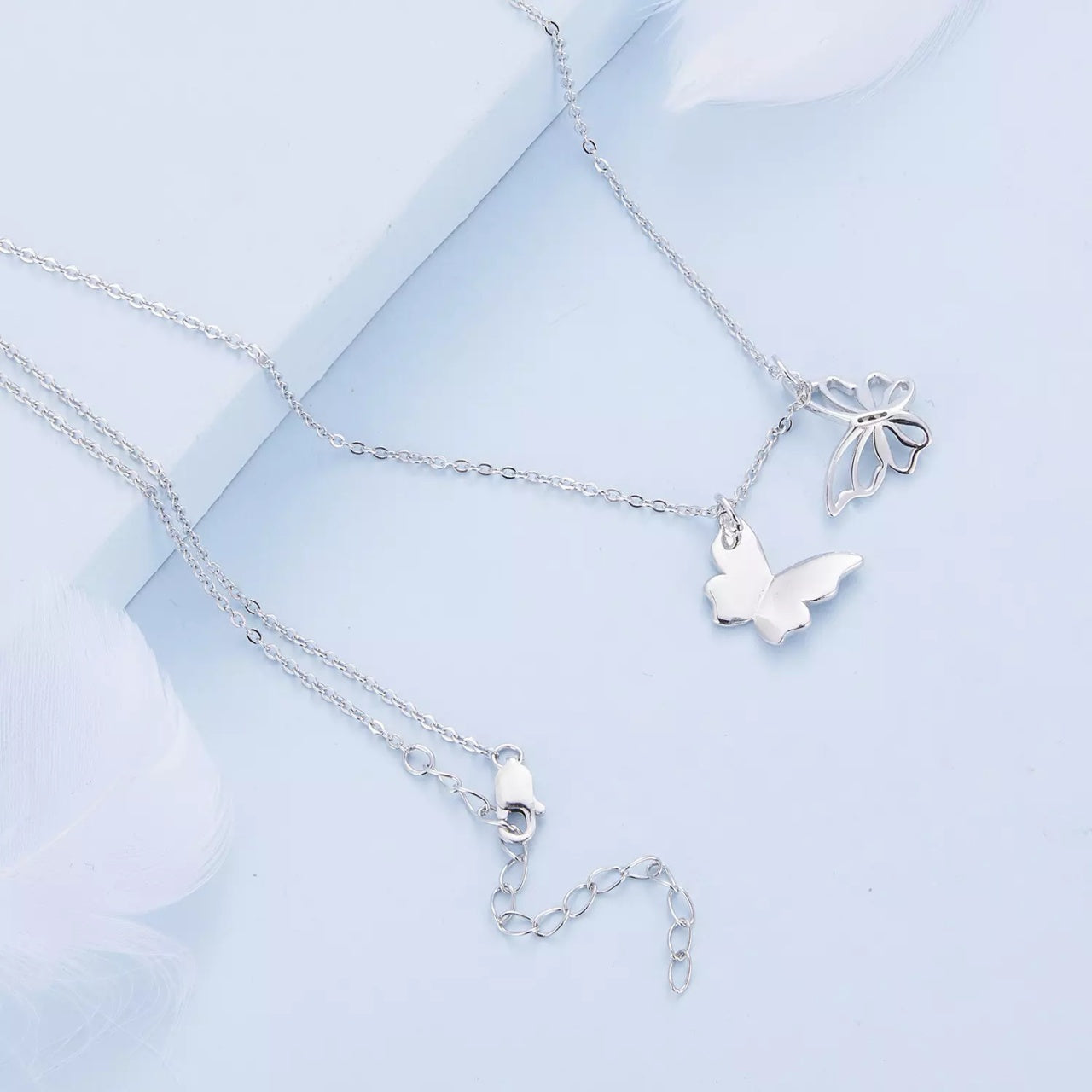 Colier din argint Fluttering Wings, Argint 925, Pentru Femei
