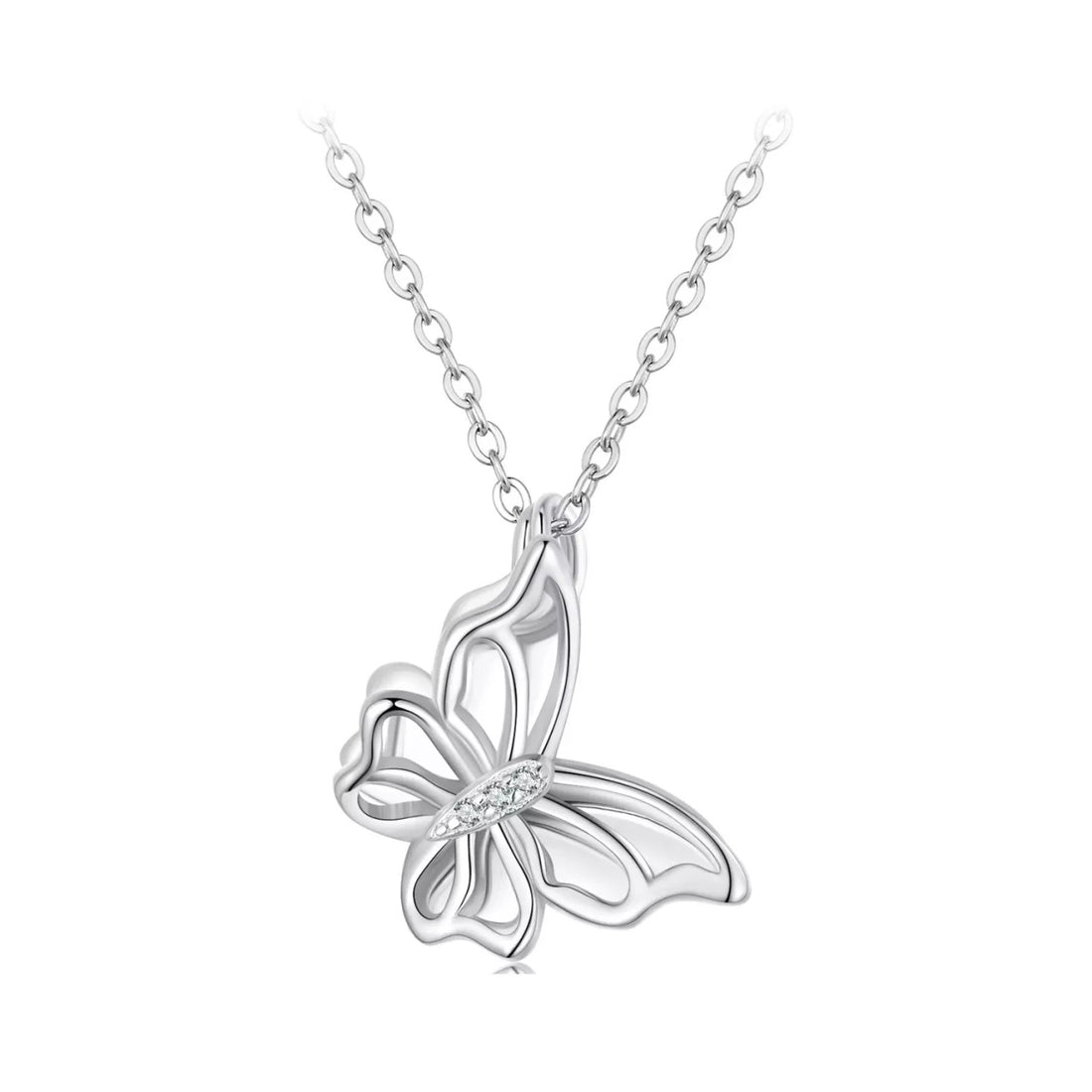 Colier din argint Fluttering Wings, Argint 925, Pentru Femei