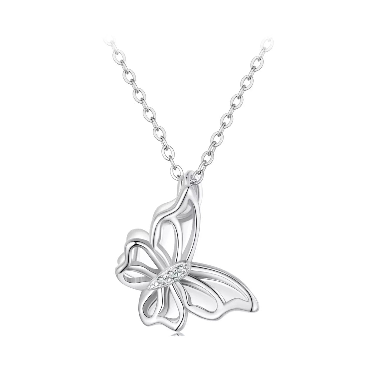 Colier din argint Fluttering Wings, Argint 925, Pentru Femei