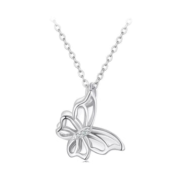 Colier din argint Fluttering Wings, Argint 925, Pentru Femei