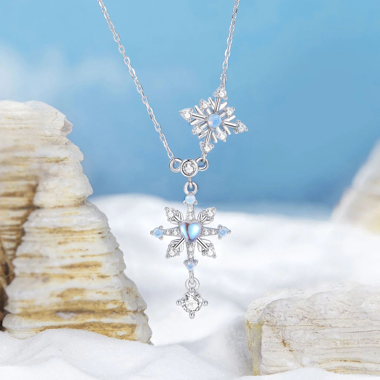 Colier din argint Frosty Elegance, Argint 925, Pentru Femei