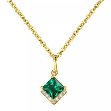 Colier Din Argint 925 Gold and Green