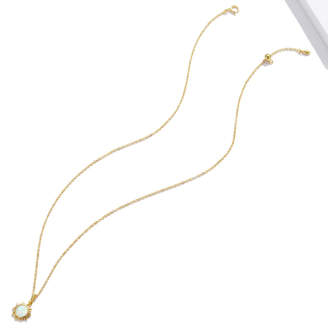 Colier din argint Golden Opal Sun, Argint 925, Pentru Femei