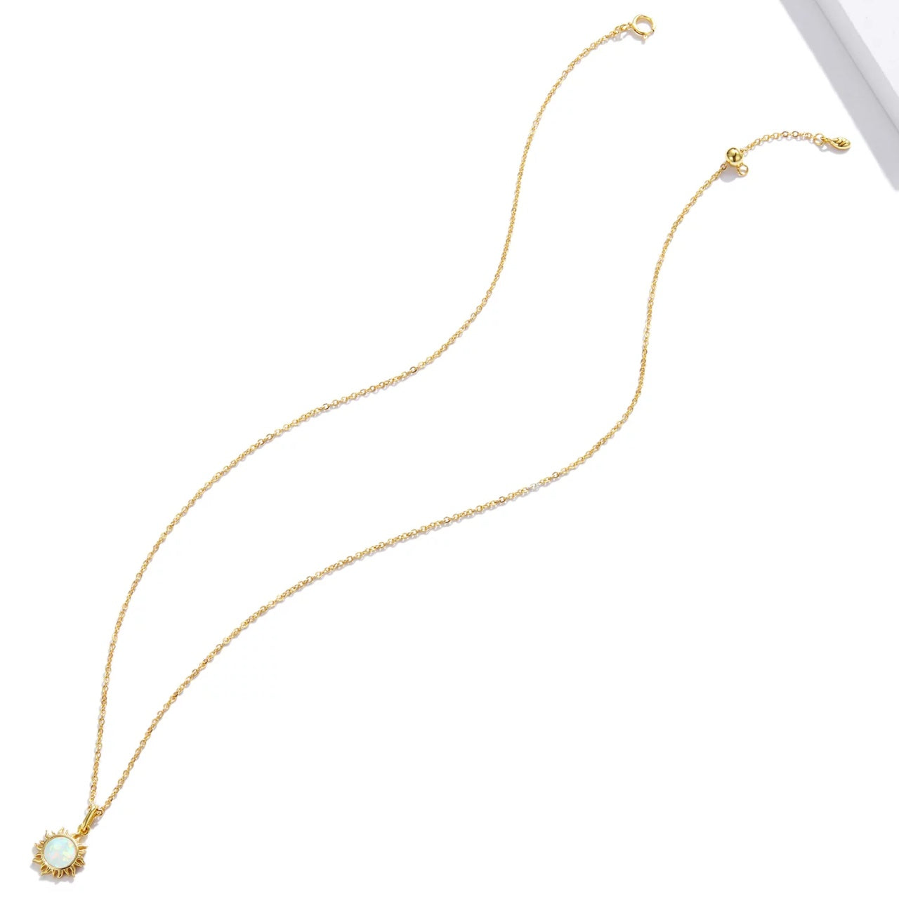 Colier din argint Golden Opal Sun, Argint 925, Pentru Femei