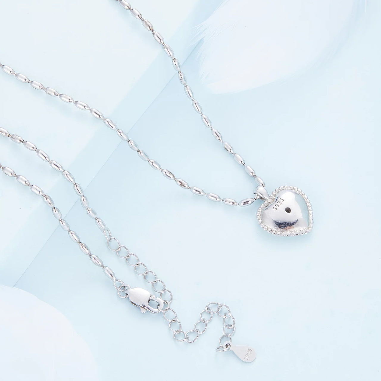 Colier din argint Heart Crystal Star, Argint 925, Pentru Femei
