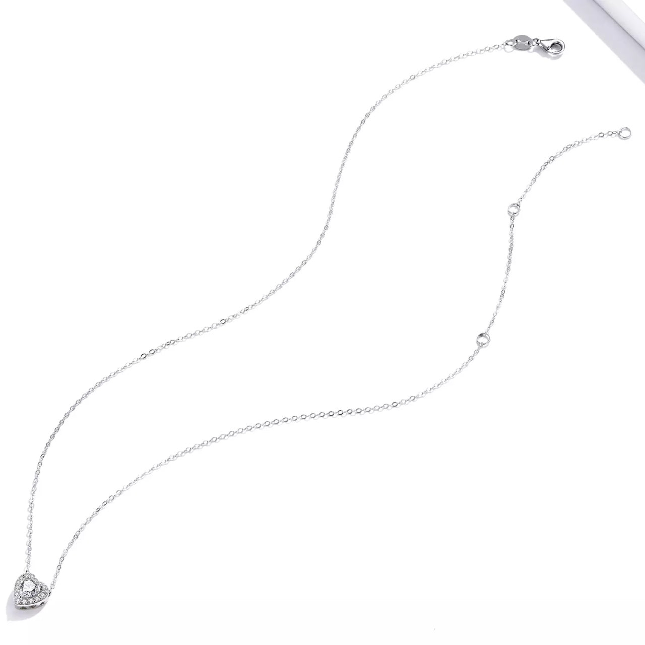 Colier din argint Heart of Crystals, Argint 925, Pentru Femei