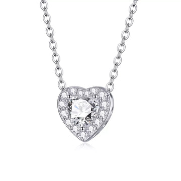 Colier din argint Heart of Crystals, Argint 925, Pentru Femei