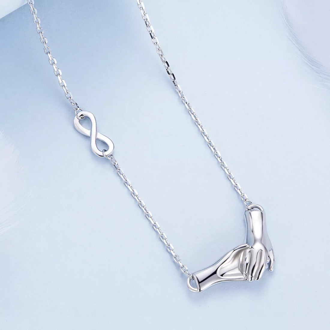 Colier din argint Infinite Friendship, Argint 925, Pentru Femei