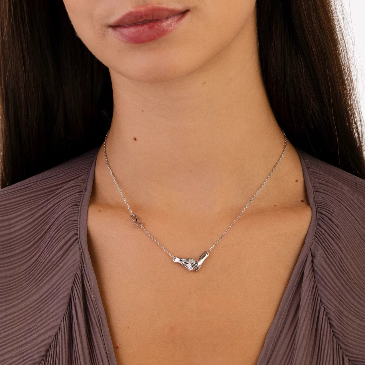 Colier din argint Infinite Friendship, Argint 925, Pentru Femei