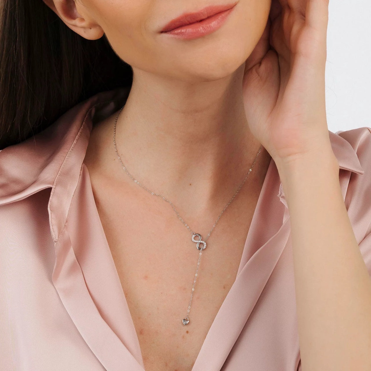 Colier din argint Infinite Love, Argint 925, Pentru Femei