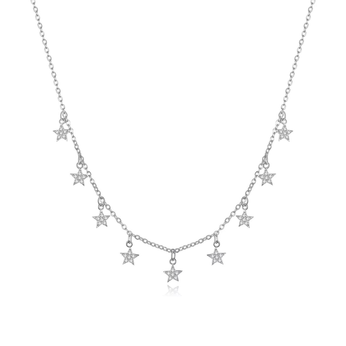 Colier din argint Little Stars, Argint 925, Pentru Femei
