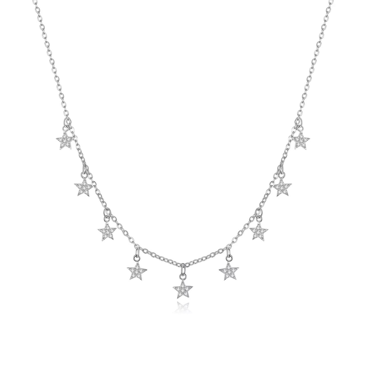 Colier din argint Little Stars, Argint 925, Pentru Femei