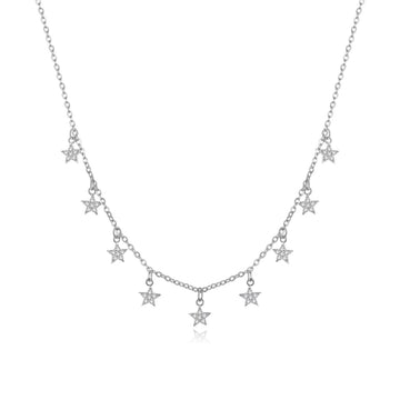 Colier din argint Little Stars, Argint 925, Pentru Femei
