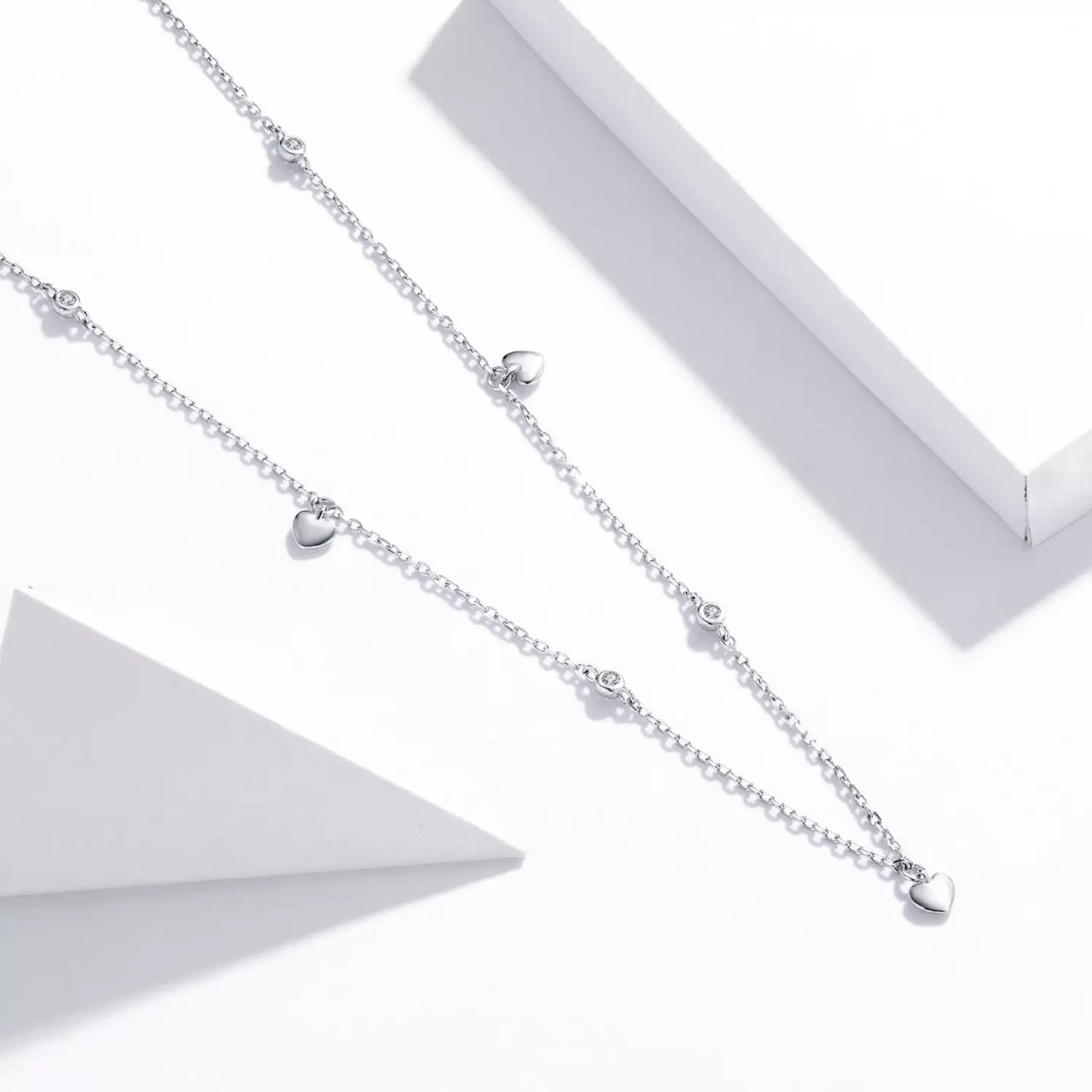 Colier din argint Little Sweet Hearts, Argint 925, Pentru Femei