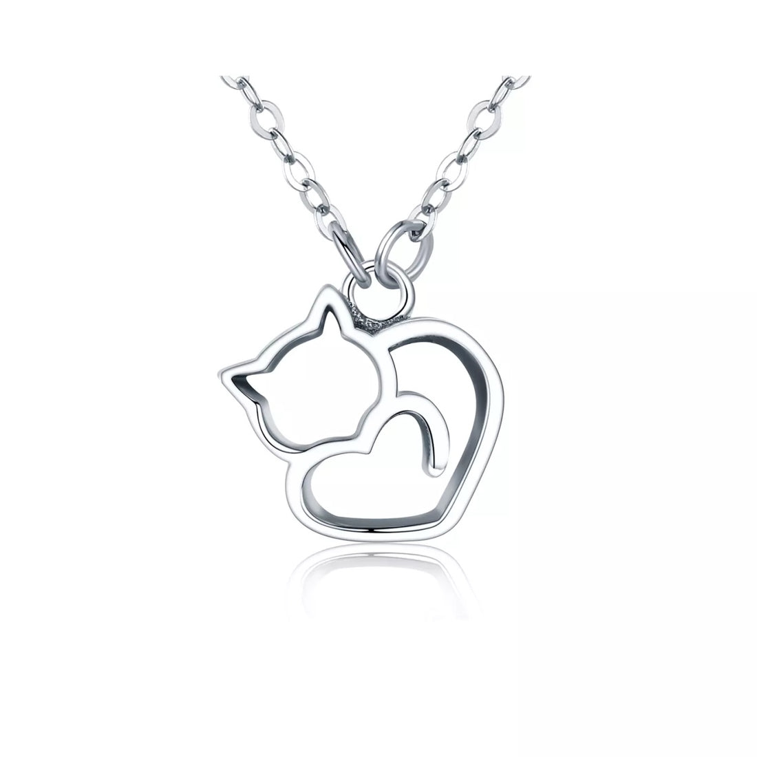 Colier din argint Lovely Cat, Argint 925, Pentru Femei 1.90g