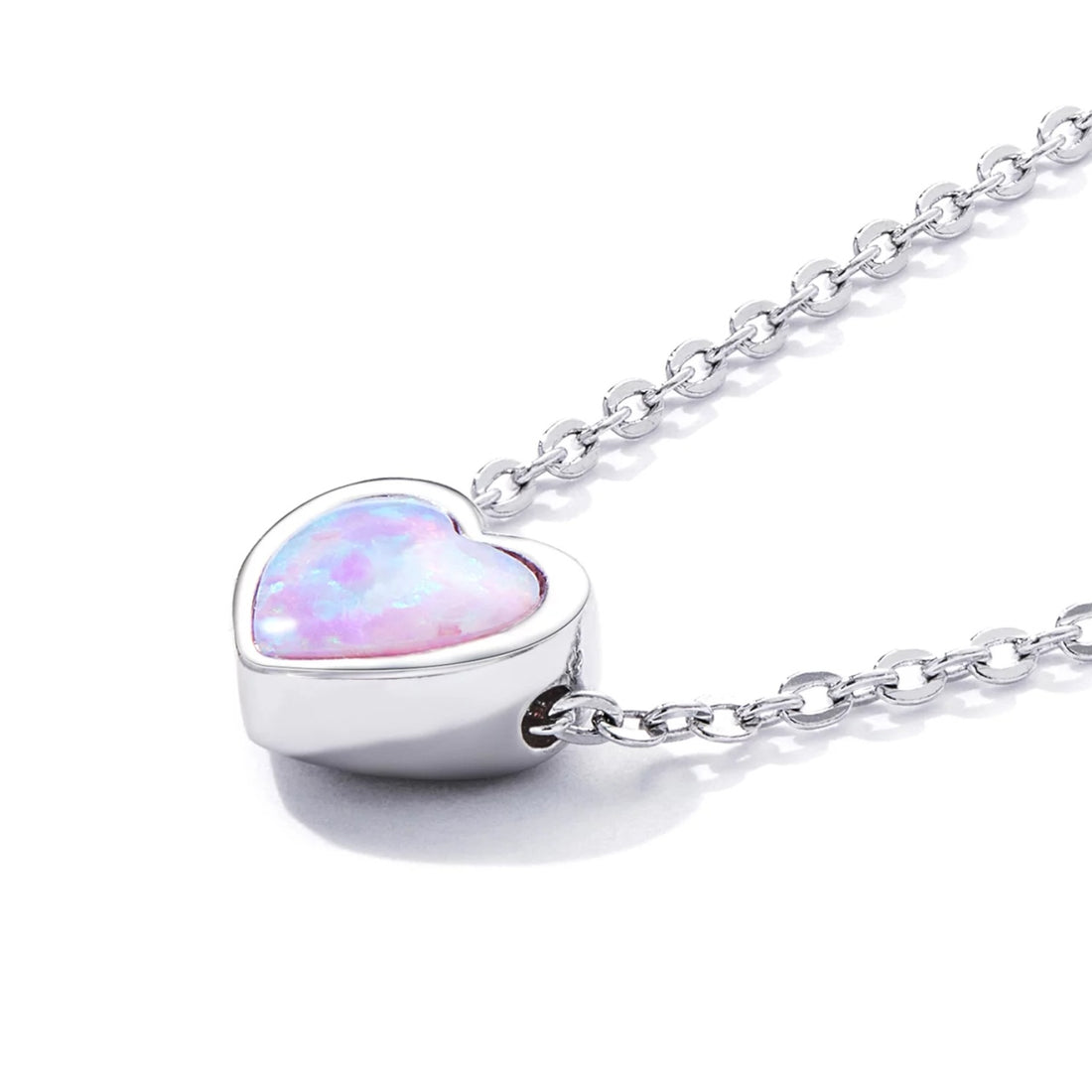 Colier din argint Lovely Pink Opal, Argint 925, Pentru Femei