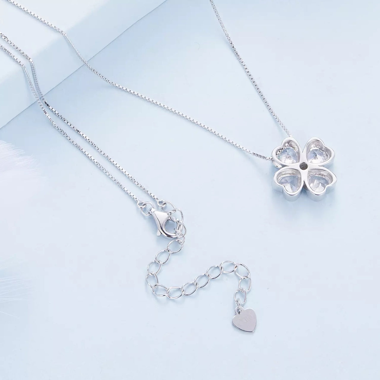 Colier din argint Lucky Hearts, Argint 925, Pentru Femei