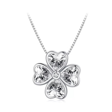 Colier din argint Lucky Hearts, Argint 925, Pentru Femei