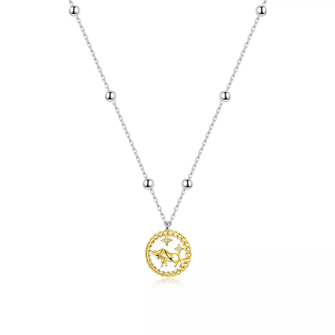 Colier din argint Lucky Zodiac, Argint 925, Pentru Femei