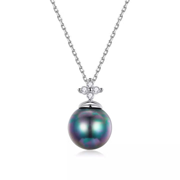 Colier din argint Midnight Bead, Argint 925, Pentru Femei