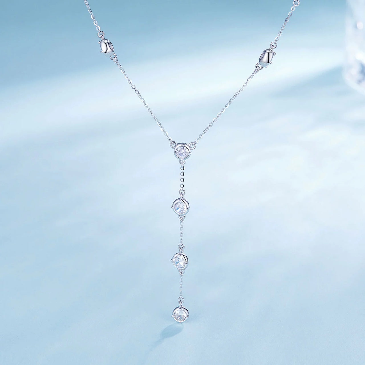Colier din argint Multiple Crystals, Argint 925, Pentru Femei