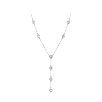 Colier din argint Multiple Crystals, Argint 925, Pentru Femei