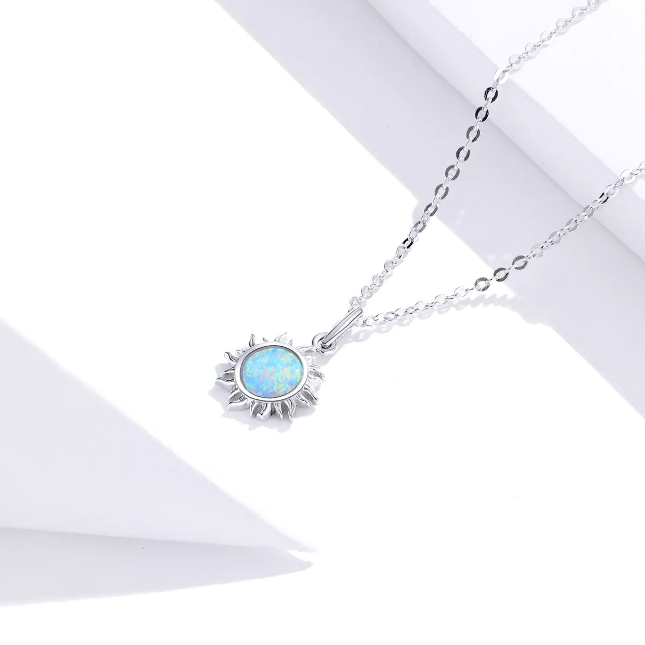 Colier din argint Opal Sun, Argint 925, Pentru Femei