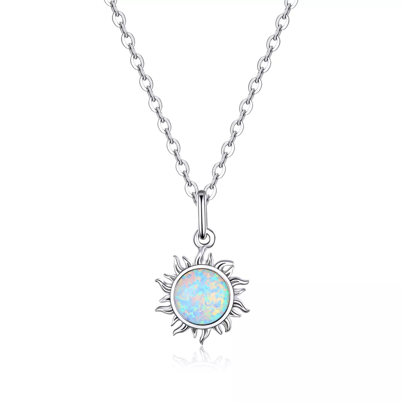 Colier din argint Opal Sun, Argint 925, Pentru Femei
