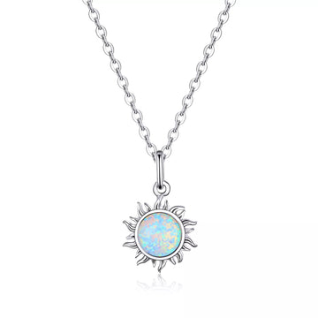 Colier din argint Opal Sun, Argint 925, Pentru Femei