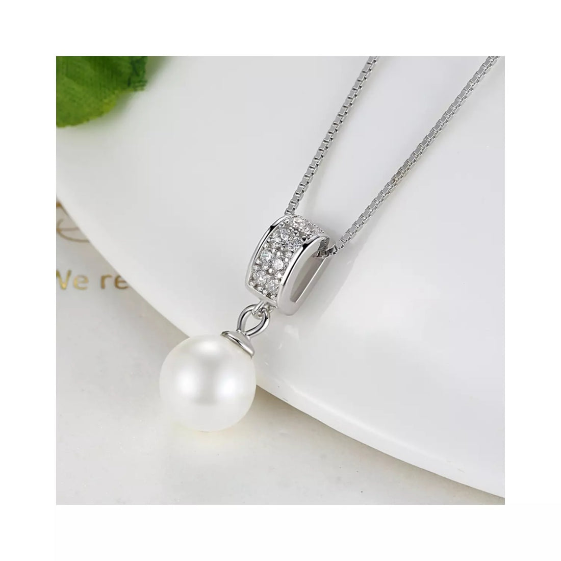 Colier din argint Precious Pearl Look, Argint 925, Pentru Femei 3.19g