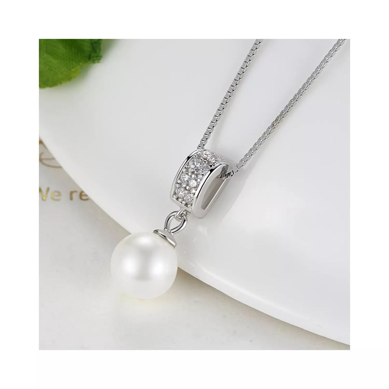 Colier din argint Precious Pearl Look, Argint 925, Pentru Femei 3.19g