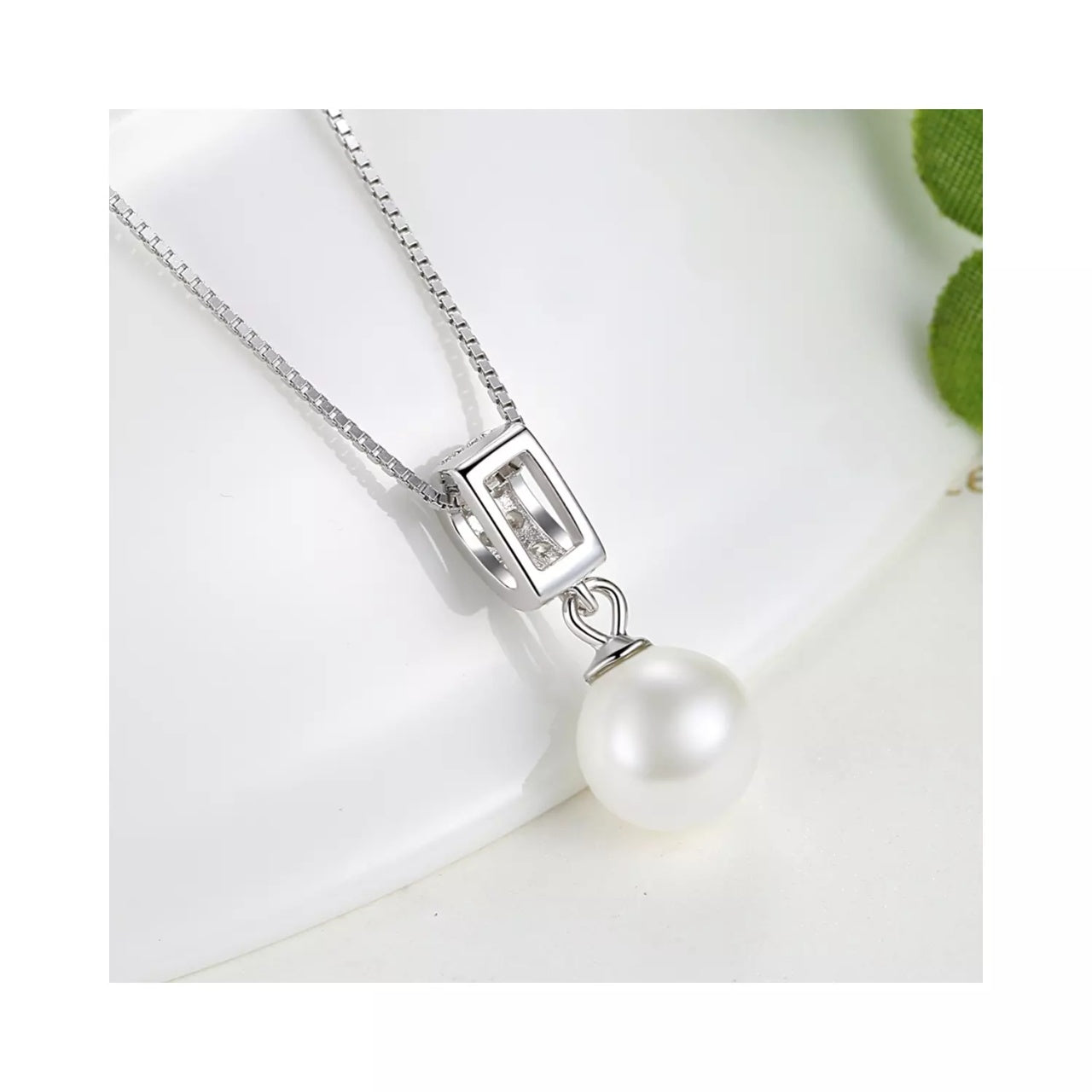 Colier din argint Precious Pearl Look, Argint 925, Pentru Femei 3.19g